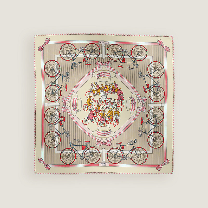 Les Becanes scarf 45 - Beige | Hermès Thailand